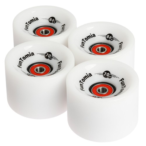 4 Stück FunTomia® Longboard Skateboard Rollen Big Wheels 70x51mm ABEC-9 skaten - Bild 14 von 17