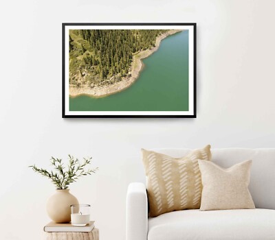 River & Trees With Cloudless Sky Poster Premium Quality Choose your Size