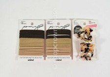 2 Pks of 12 SCUNCI Ponytail Elastics and 1 Pk of 2 SCUNCI Jaw Clips  26 Total