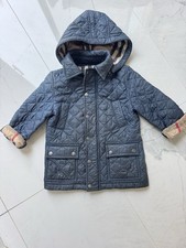 Burberry Kids Jacket Quilted Navy - Size 4