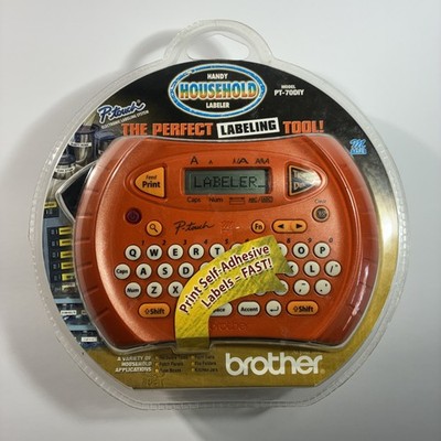 Brother PT-70DIY Handheld Label Maker Printer Orange New Factory Sealed 