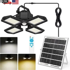 168LED Solar Pendant Light Outdoor Indoor Solar Powered Motion Sensor Shed Light