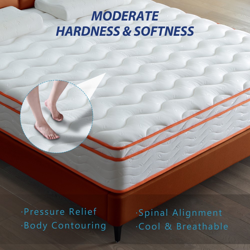 King Mattress, 12 Inch Hybrid Mattress, Individual Pocket Spring Mattresses