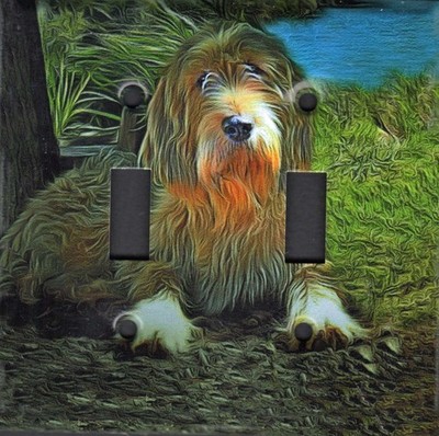 Otterhound Double Toggle Light Switch Wall Plate, handmade in USA