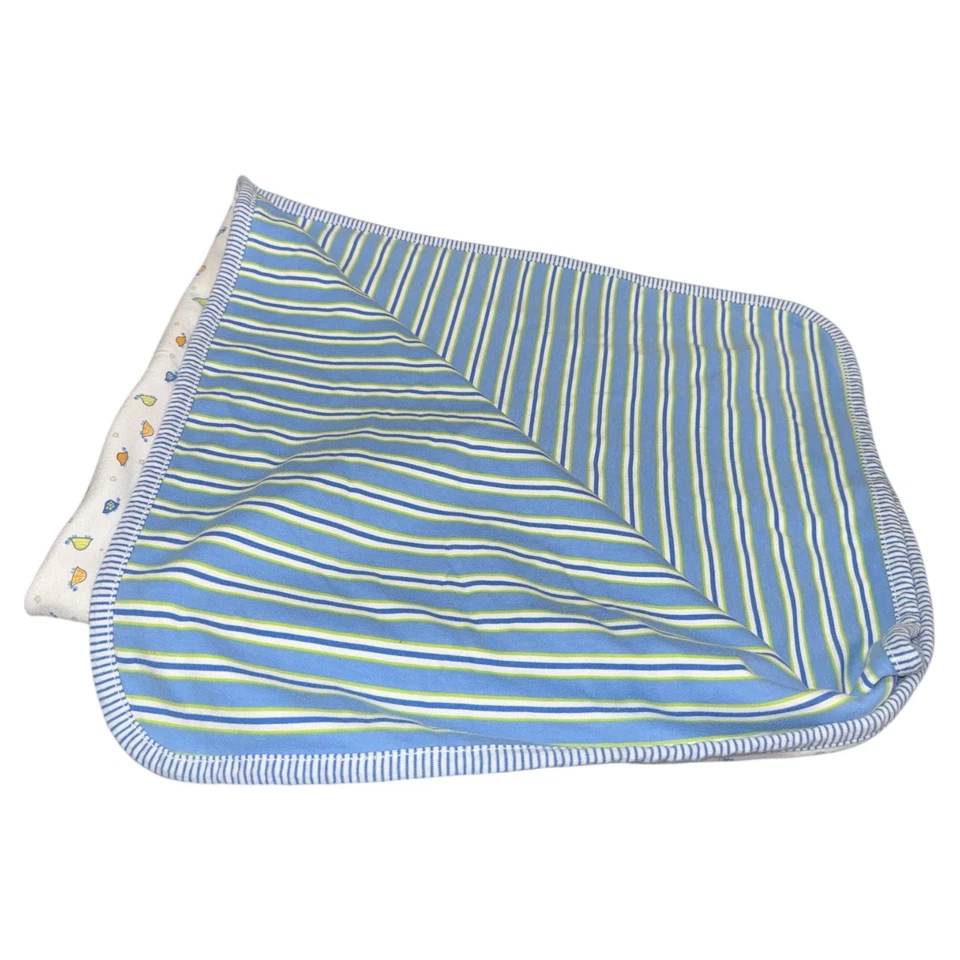 Manta Tortuga Gymboree Azul Rayas Verano Cítricos 1998 Verde Naranja Blanco Amarillo Foto 4 de 4