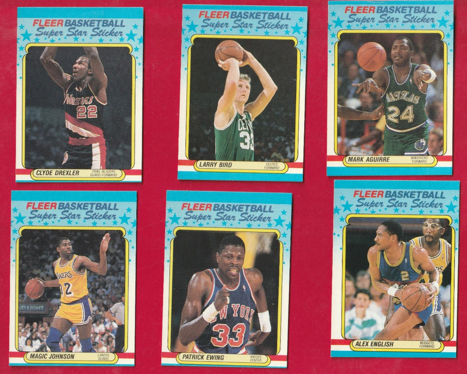 1988-89 Fleer Basketball Stickers Nr Mint Right out of the Packs You Choose AP26
