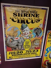 1997 Tripoli Shrine Circus Poster 18 X 24 Milwaukee