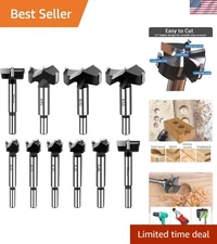 10PCS Carbide Tipped Forstner Drill Bit Set for Precision Woodworking & Cutting