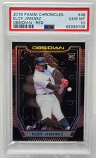 2019 Obsidias Red Refractor ELOY JIMENEZ RC CARD /25 PSA 10 GEM MINT