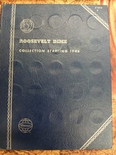 Roosevelt Dime Collection Starting 1946 40 Silver coins & other coins    TP-0881
