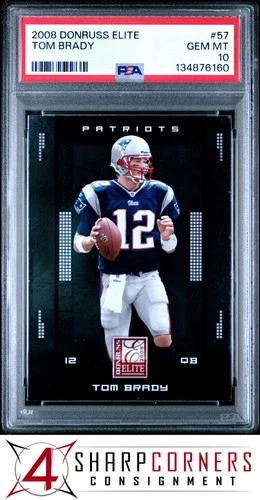 2008 DONRUSS ELITE #57 TOM BRADY PATRIOTS PSA 10