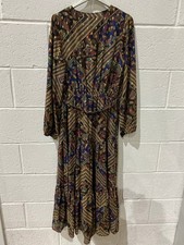 Apricot Bohemian Maxi Dress Multicoloured Floral UK 10 KCR001