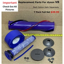 New Replacement Parts For Dyson V8 SV10 Head Brush Cap Lock Side V Wheels Filter