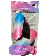 Rip-It Soccer Shin Guards Girls Med/Large Kids Youth Pink/Blue/white Stars New