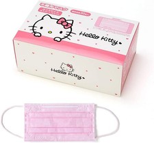 Sanrio Non-woven masks for adults, 30 pieces per box, Hello Kitty, pleate