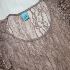 Vintage Y2K Sheer Layering Boho Fairy Top Large Lace Ballet Coquette Dainty