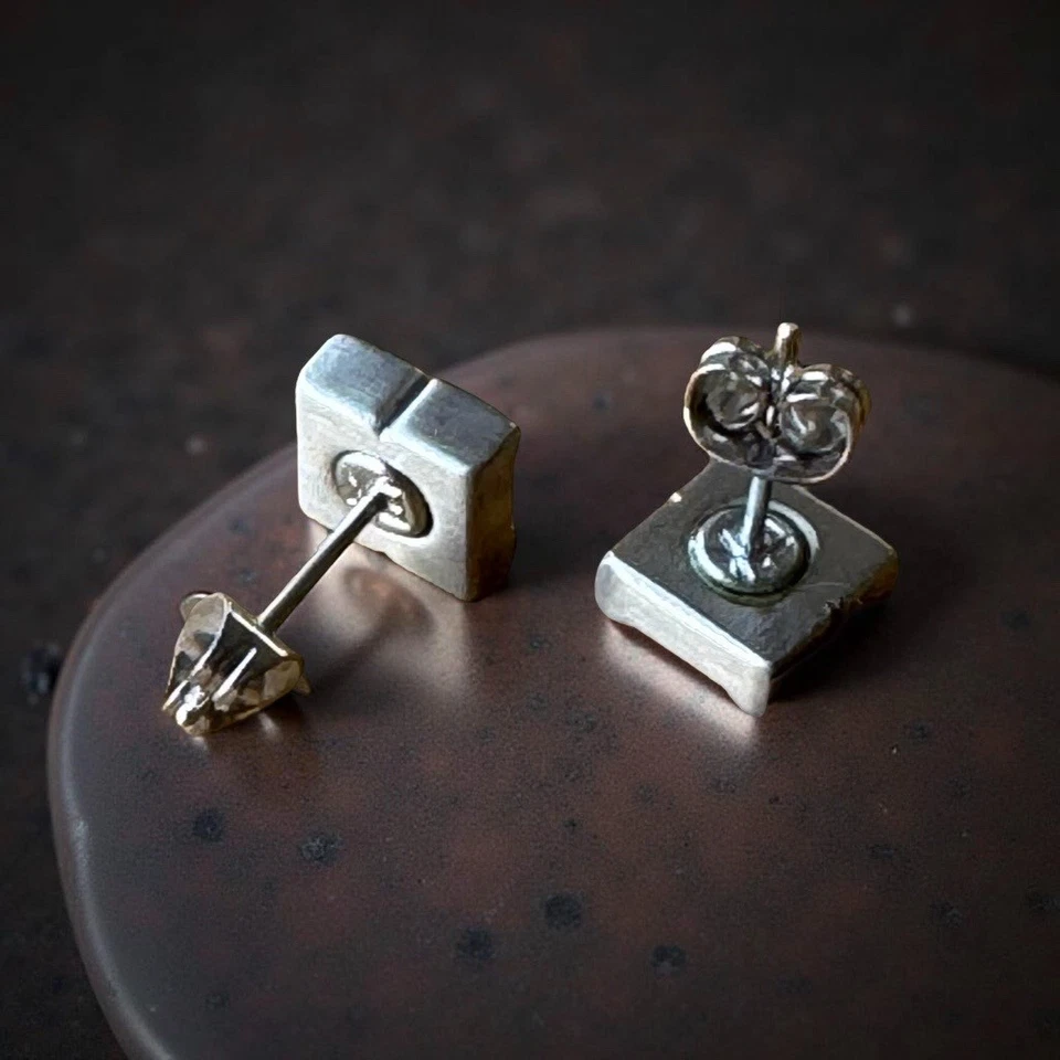 Ohrstecker Quadrat H Edelstahl Magnetschmuck Magnet Ohrschmuck Ohrringe Energeti - Bild 3 von 4