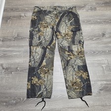 VTG Walls Realtree Hardwoods 20/200 Camo Double Knee Cargo Pant Men XL 44x32 USA