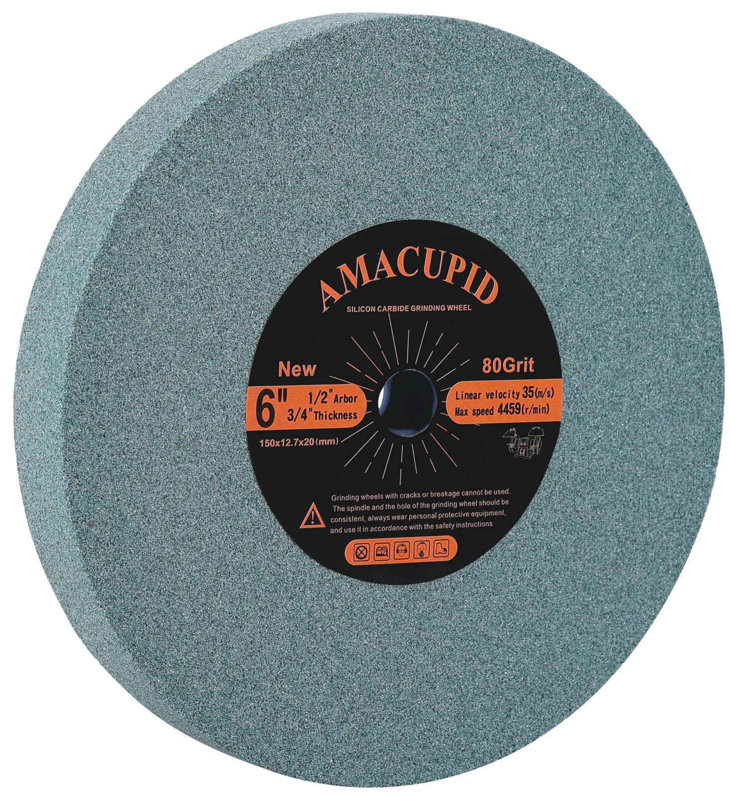 AmaCupid Bench Grinding Wheel 6 inch, Green Silicon Carbide 6 Inch,