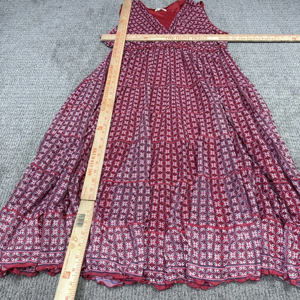 Max Studio Dress Red White Black Floral Sleeveless Women’s Size 1X - Image 2 of 4