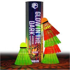 LED Badminton Shuttlecocks - 5 Pack Lighting Birdies, Nylon Glow in The Dark ...