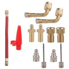 Inflatable Air & Valve Nozzle Adapters Pump Tire Attachment Foot Bike Kit X12