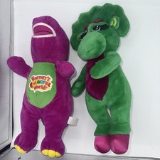 Vintage 90s Lot Barney Baby Bop Dinosaur Plush Toy Stuffed Animal 13