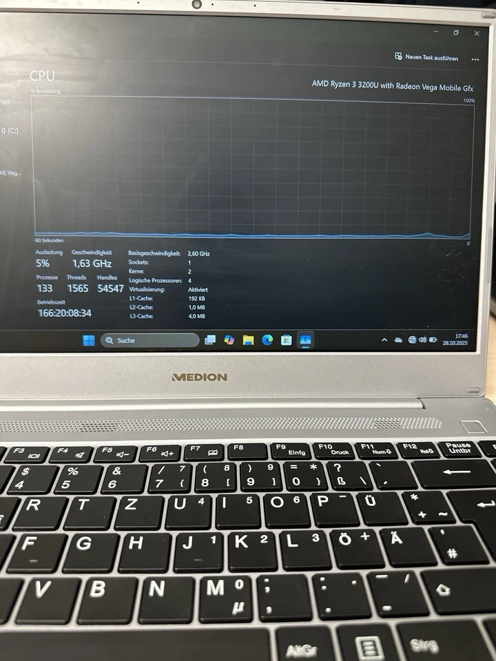 Laptop MEDION AKOYA E14301 14" Full HD IPS, AMD Ryzen 3-3200U, 8GB DDR4, 256 SSD - Bild 4 von 4