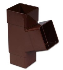 Image of Floplast Brown Square Gutter Fittings and Pipe Fittings | Floplast