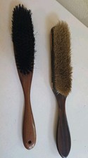 Vintage Lot Walnut Wood Handle Lint/Brush Shoe Scrub Natural Bristle