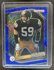 2025 Panini Prizm Black Jack Ham Blue Shimmer FOTL #/35 Steelers