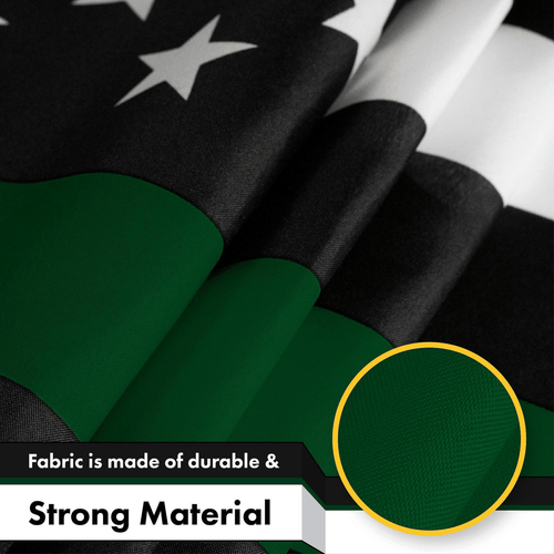 Bandiera Americana Linea Verde Sottile 3x5 Ft Confezione da 10 Poliestere Stampato 150D - Foto 4 di 5