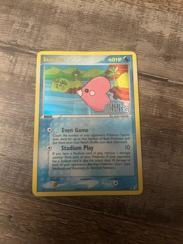 Luvdisc 7/100 EX Crystal Guardians Holo Pokemon Stamped Card 2006