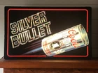 Vintage Coors Light Silver Bullet  25"x15" Lighted Beer Sign 1980's Bar