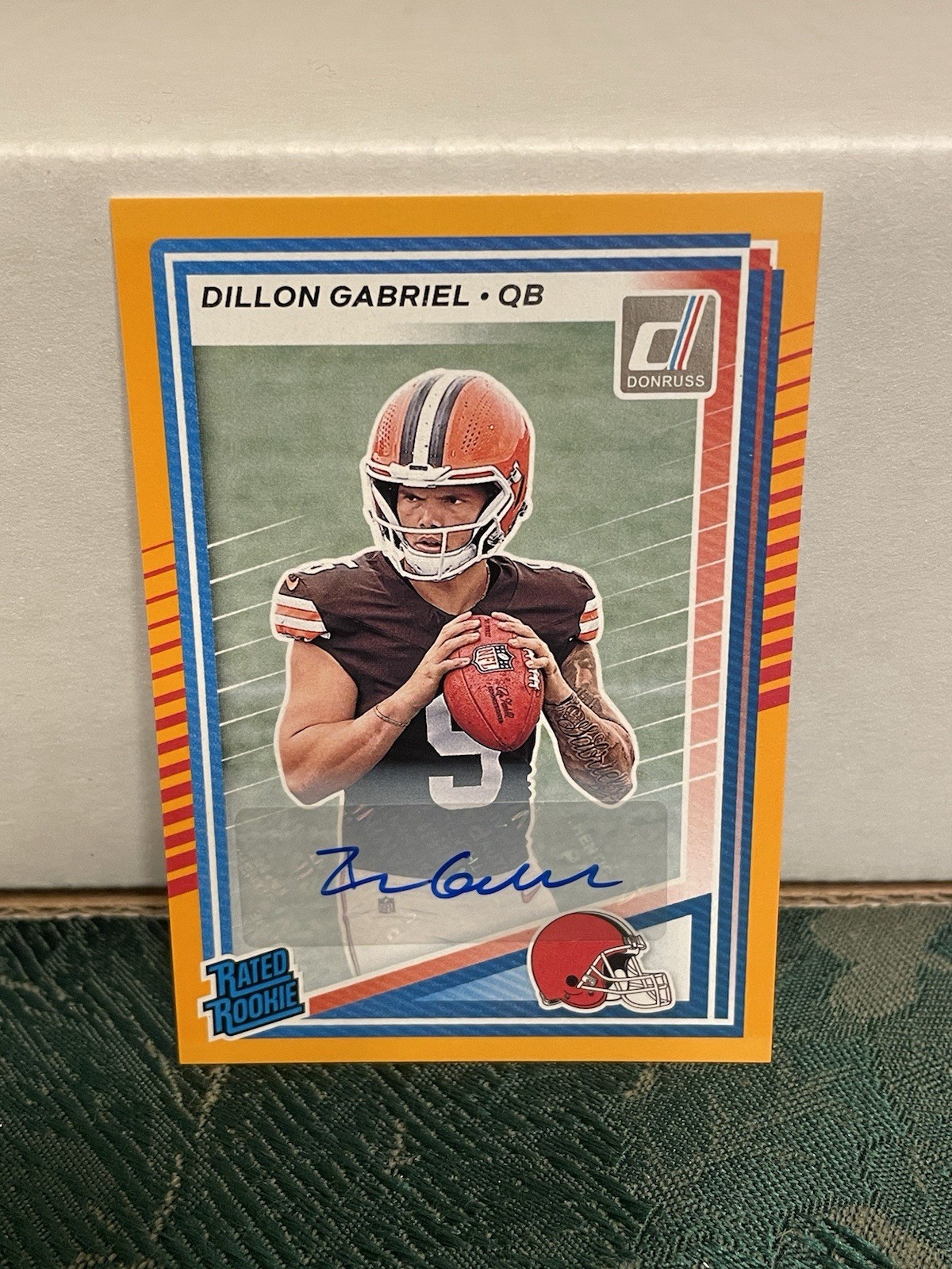 2025 Panini Donruss Dillon Gabriel Rated Rookie Auto Orange Rare