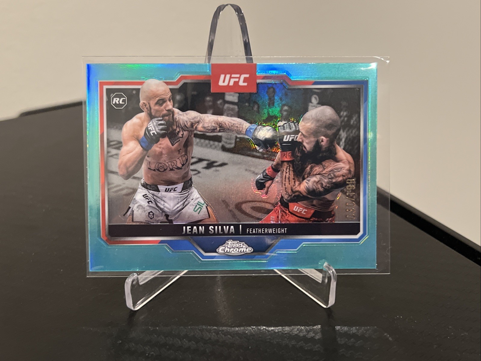 2025 Topps Chrome UFC #56 JEAN SILVA Rookie Aqua /199! 5-0 UFC!