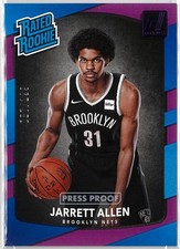 2017-18 Panini Donruss JARRETT ALLEN Rookie Card RC #179 Press Proof Purple /199. rookie card picture