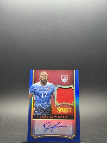 2015-16 Panini Select FIFA Jozy Altidore Blue Prizm Patch Auto 22/25 #JA-JA USA
