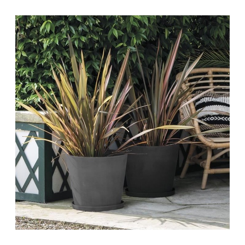Pot de fleurs DEROMA Origin 49 L gris en argile haute performance - 2