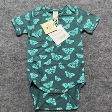 KATE QUINN Butterfly Bamboo Viscose Short Sleeve Lap Neck Shortie 6-12M NWT