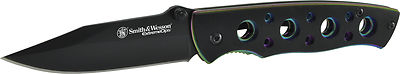 Smith & Wesson Extreme Ops Frame Lock Folder Plain Black Blade w/ Clip CK113