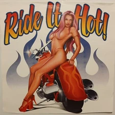 RIDE IT HOT MOTORCYCLE CRACK OF DAWN HOT GIRL SHIRT (FRONT PRINT ONLY) #1912
