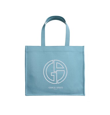 Giorgio Armani Beauty, Blue Canvas Tote Bag, New Summer Bag