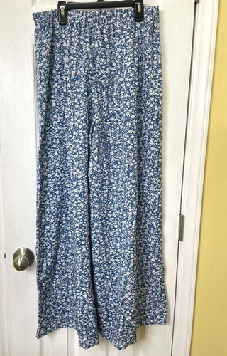 Shein pants size L bell bottoms floral print stretch waist new no tag - Picture 3 of 6