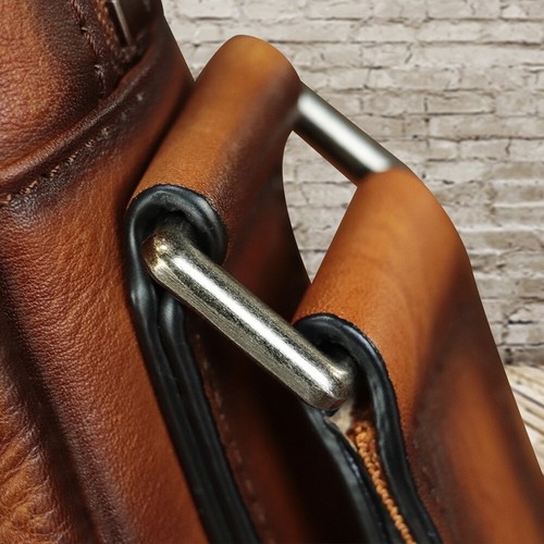 Genuine Leather Purse and Messenger Bag for Men Fashion Leather Shoulder Bags - Picture 9 of 16