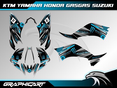 Yamaha Raptor 125 ATV Graphics Kit   Fits All Model Years   Full Decal Set