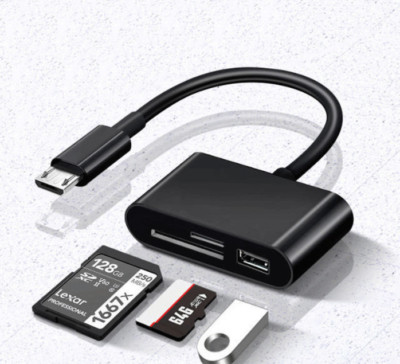 2pcs Type-C card reader mobile computer multi function OTG 2.0 SD / TF / U disk