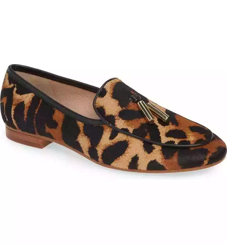 Louise Et Cie Blondell Genuine Calf Hair Loafer Leopard Size 6.5 M