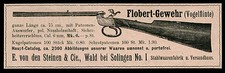 Alte Reklame 1902 Flobert-Gewehr Vogelflinte E. von den Steinen Wald b. Solingen