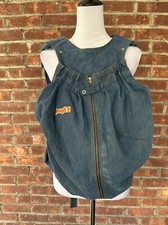 Vintage SNUGLI 2 Original Baby Carrier Navy Blue Denim  MISSING REMOVABLE BIB